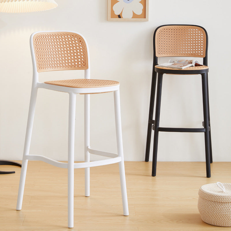 Scandinavian Counter Stool Plastic Furniture in Matte Finish for Indoor