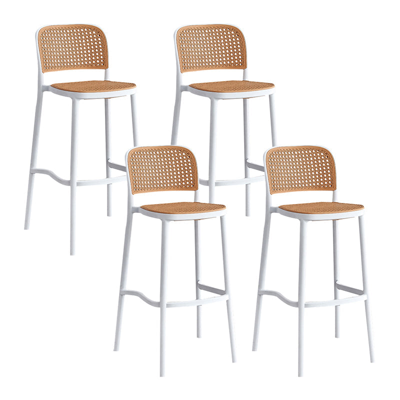 Scandinavian Counter Stool Plastic Furniture in Matte Finish for Indoor