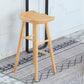 Contemporary Wood Stool Wood Rectangle Seat Counter Stool in Matte Finish