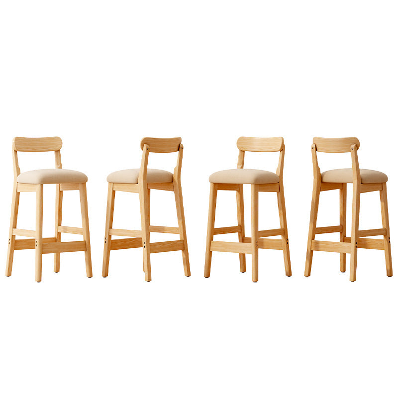 Scandinavian Wood Stool Fabric Upholstered Seat Counter Stool in Matte Finish Clearhalo 'Bar Furniture' 'Bar Stools' 'bar_stools' 'furn' 'furn_bar_stools' 'Furniture' 'Kitchen & Dining Furniture' 5863892