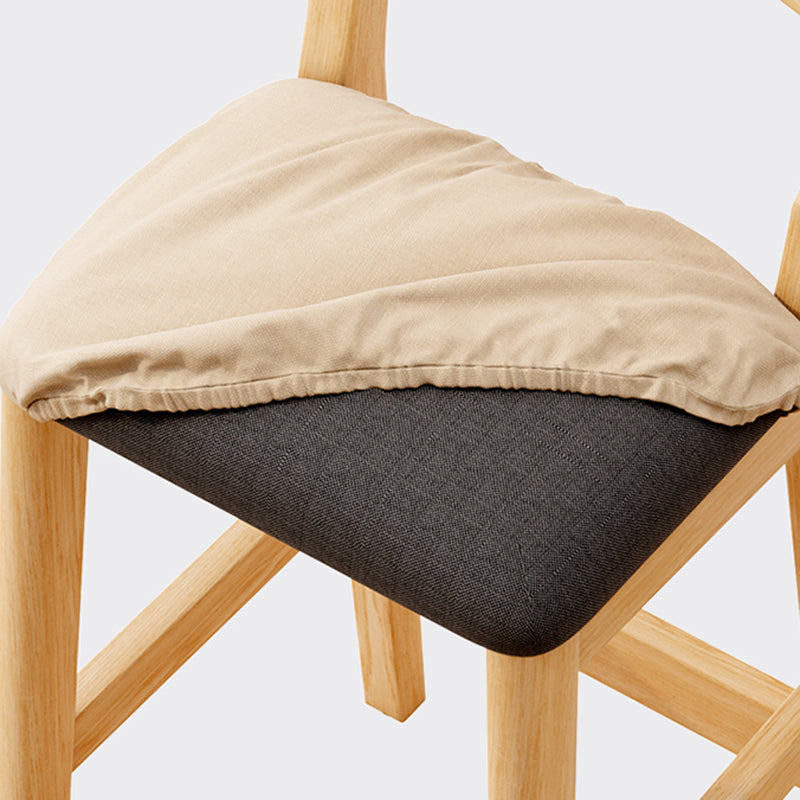 Scandinavian Wood Stool Fabric Upholstered Seat Counter Stool in Matte Finish Clearhalo 'Bar Furniture' 'Bar Stools' 'bar_stools' 'furn' 'furn_bar_stools' 'Furniture' 'Kitchen & Dining Furniture' 5863898
