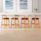 Scandinavian Wood Stool Fabric Upholstered Seat Counter Stool in Matte Finish Clearhalo 'Bar Furniture' 'Bar Stools' 'bar_stools' 'furn' 'furn_bar_stools' 'Furniture' 'Kitchen & Dining Furniture' 5863902