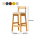 Scandinavian Wood Stool Fabric Upholstered Seat Counter Stool in Matte Finish Clearhalo 'Bar Furniture' 'Bar Stools' 'bar_stools' 'furn' 'furn_bar_stools' 'Furniture' 'Kitchen & Dining Furniture' 5863921