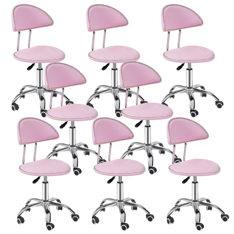 Scandinavian Metal Stool Upholstered Seat Counter Stool in Matte Finish