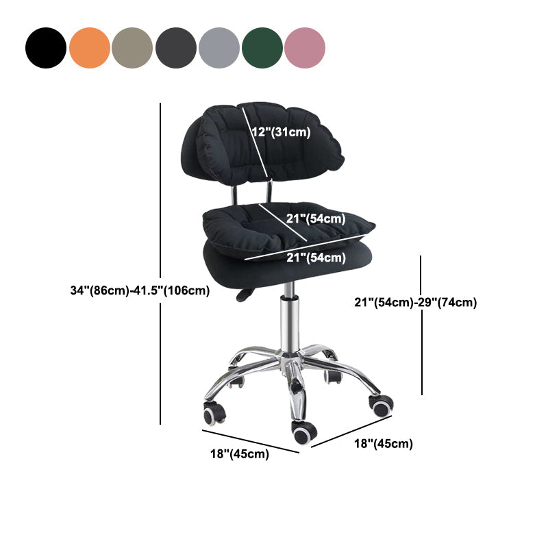 Scandinavian Metal Stool Upholstered Seat Counter Stool in Matte Finish