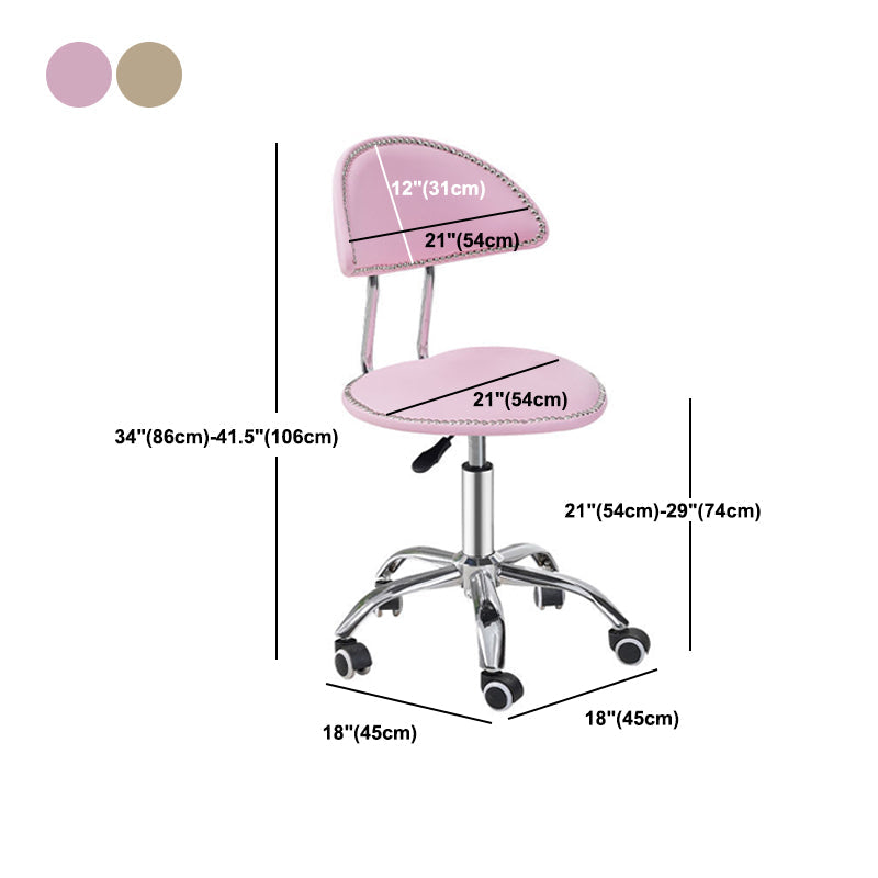 Scandinavian Metal Stool Upholstered Seat Counter Stool in Matte Finish