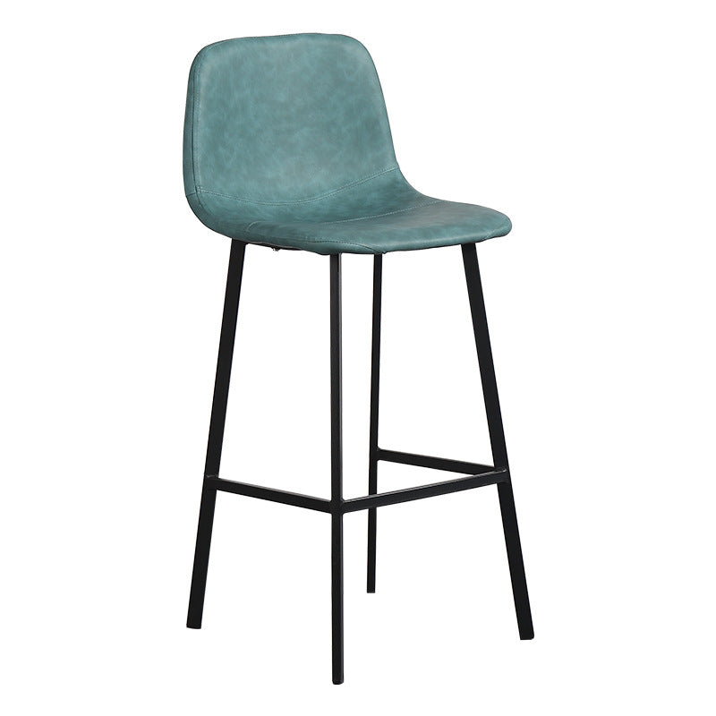 Scandinavian Metal Stool Faux Leather Upholstered Counter Stool Clearhalo 'Bar Furniture' 'Bar Stools' 'bar_stools' 'furn' 'furn_bar_stools' 'Furniture' 'Kitchen & Dining Furniture' 5863977