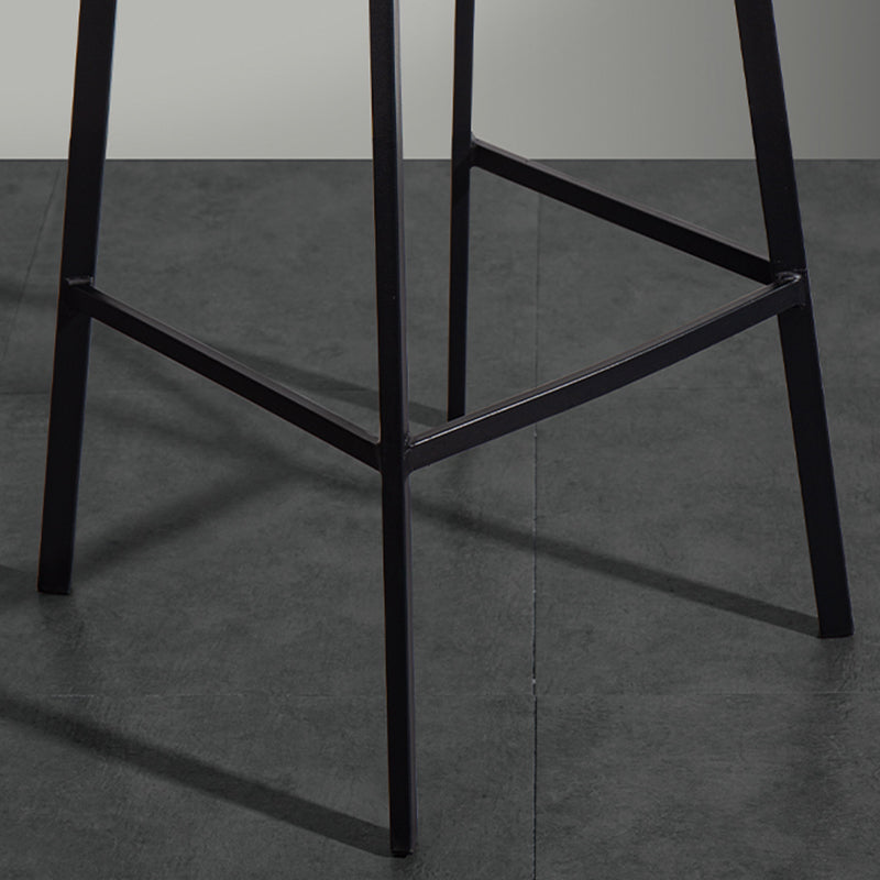 Scandinavian Metal Stool Faux Leather Upholstered Counter Stool Clearhalo 'Bar Furniture' 'Bar Stools' 'bar_stools' 'furn' 'furn_bar_stools' 'Furniture' 'Kitchen & Dining Furniture' 5863982