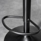 Scandinavian Metal Stool Adjustable Low Back Faux Leather Upholstered Counter Stool