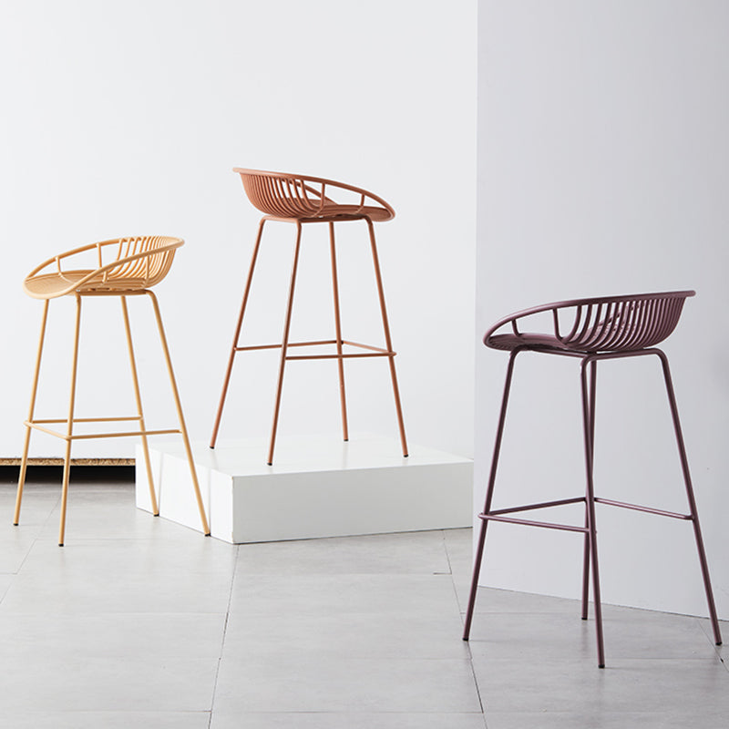 Industriële metalen kruk metalen lage rugkrukkruk in matte afwerking voor binnen