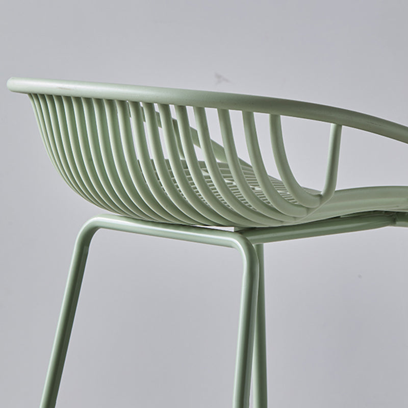 Industriële metalen kruk metalen lage rugkrukkruk in matte afwerking voor binnen