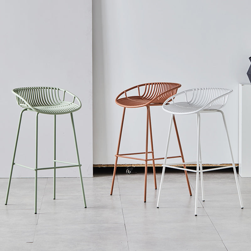 Industriële metalen kruk metalen lage rugkrukkruk in matte afwerking voor binnen