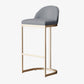 Glam 1/2/5 Pieces Bar Table Set Rectangle Stone Bar Table with Metal High Stools