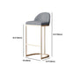 Glam 1/2/5 Pieces Bar Table Set Rectangle Stone Bar Table with Metal High Stools