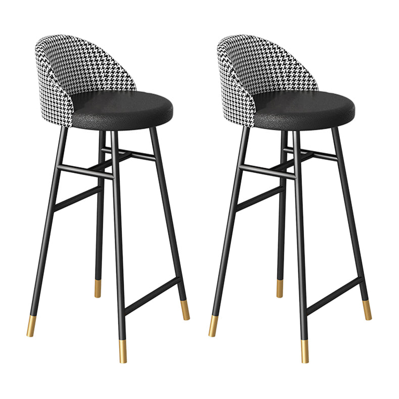 Contemporary Bar Table Set 1/2/3 Pcs Stone Top Bar Table with Upholstered Bar Stools Black 30"H Stools (Set of 2) Clearhalo 'Bar Furniture' 'furn' 'furn_home_bar_bar_sets' 'Furniture' 'Home Bars & Bar Sets' 'home_bar_bar_sets' 'Kitchen & Dining Furniture' 5864375