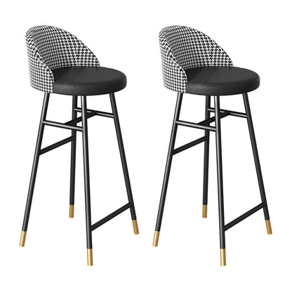 Contemporary Bar Table Set 1/2/3 Pcs Stone Top Bar Table with Upholstered Bar Stools Black 30"H Stools (Set of 2) Clearhalo 'Bar Furniture' 'furn' 'furn_home_bar_bar_sets' 'Furniture' 'Home Bars & Bar Sets' 'home_bar_bar_sets' 'Kitchen & Dining Furniture' 5864375