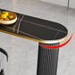 Contemporary Bar Table Set 1/2/3 Pcs Stone Top Bar Table with Upholstered Bar Stools Clearhalo 'Bar Furniture' 'furn' 'furn_home_bar_bar_sets' 'Furniture' 'Home Bars & Bar Sets' 'home_bar_bar_sets' 'Kitchen & Dining Furniture' 5864379