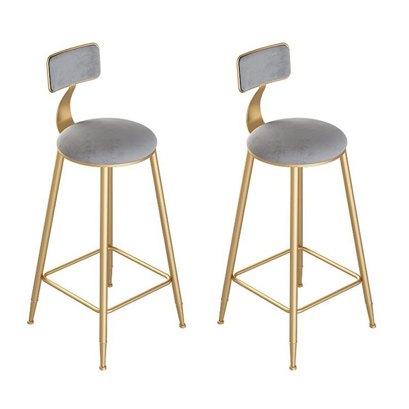 Glam Marble 1/2/3 Pieces Counter Height Set Rectangle Indoor Counter Set with Storage Grey 30"H Stools (Set of 2) Clearhalo 'Bar Furniture' 'furn' 'furn_home_bar_bar_sets' 'Furniture' 'Home Bars & Bar Sets' 'home_bar_bar_sets' 'Kitchen & Dining Furniture' 5864388