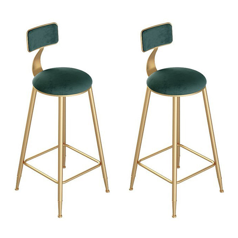 Glam Marble 1/2/3 Pieces Counter Height Set Rectangle Indoor Counter Set with Storage Green 30"H Stools (Set of 2) Clearhalo 'Bar Furniture' 'furn' 'furn_home_bar_bar_sets' 'Furniture' 'Home Bars & Bar Sets' 'home_bar_bar_sets' 'Kitchen & Dining Furniture' 5864390