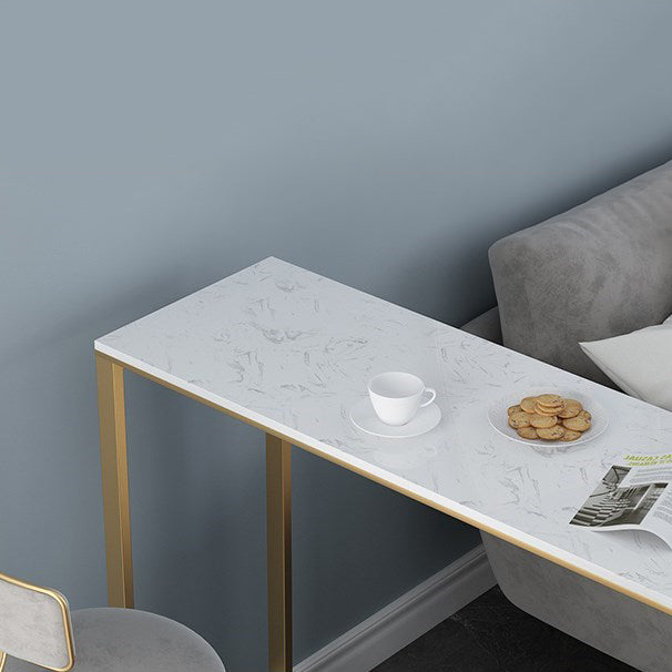Glam Marble 1/2/3 Pieces Counter Height Set Rectangle Indoor Counter Set with Storage Clearhalo 'Bar Furniture' 'furn' 'furn_home_bar_bar_sets' 'Furniture' 'Home Bars & Bar Sets' 'home_bar_bar_sets' 'Kitchen & Dining Furniture' 5864395