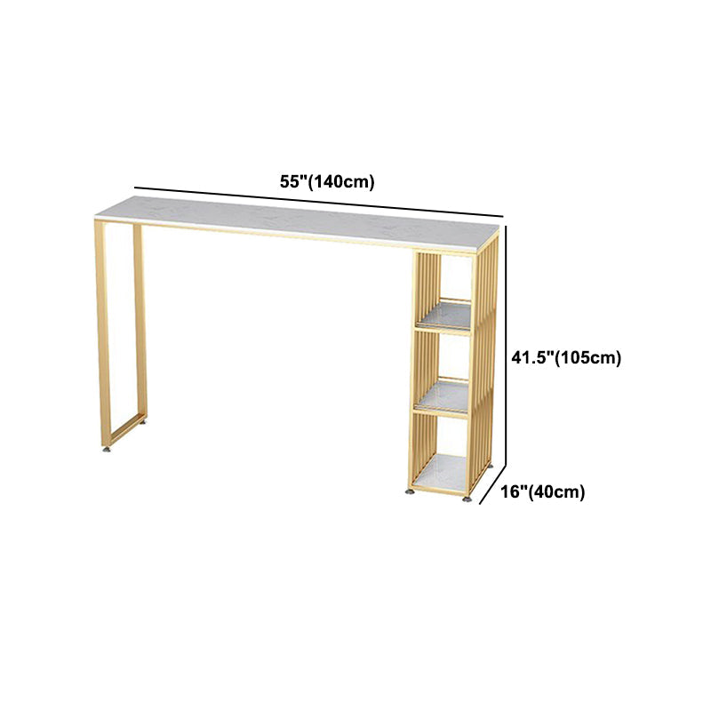 Glam Marble 1/2/3 Pieces Counter Height Set Rectangle Indoor Counter Set with Storage Clearhalo 'Bar Furniture' 'furn' 'furn_home_bar_bar_sets' 'Furniture' 'Home Bars & Bar Sets' 'home_bar_bar_sets' 'Kitchen & Dining Furniture' 5864400