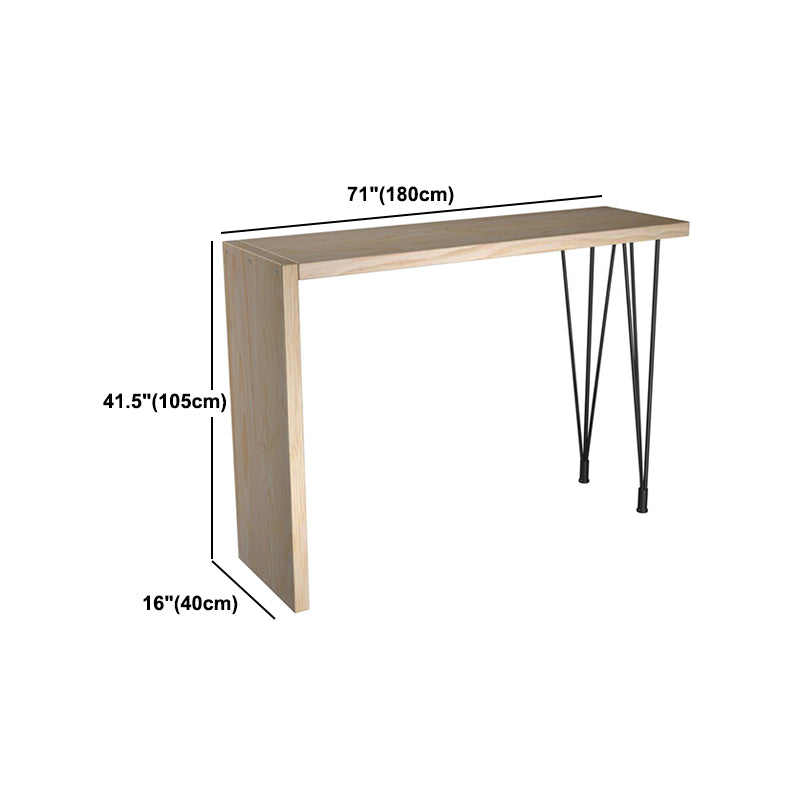 Modern Rectangular Pub Table Set 1/2/5 Pieces Wooden Counter Table Clearhalo 'Bar Furniture' 'furn' 'furn_home_bar_bar_sets' 'Furniture' 'Home Bars & Bar Sets' 'home_bar_bar_sets' 'Kitchen & Dining Furniture' 5864419