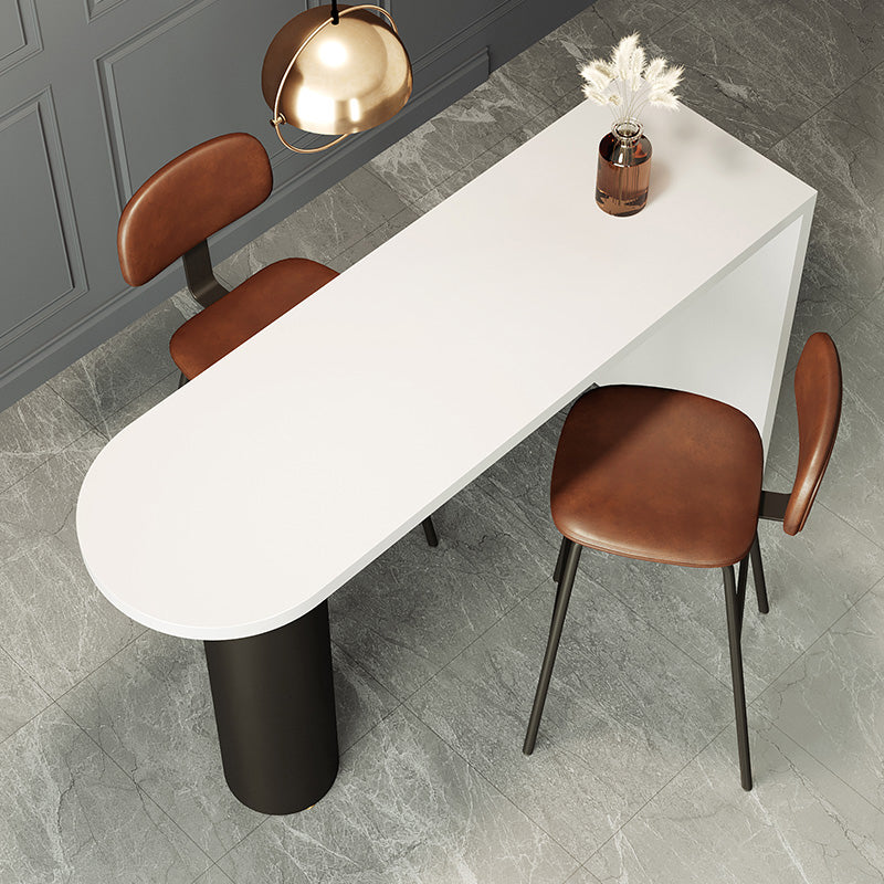 Modern Irregular Pub Table Set 1/3 Pieces Wooden Counter Table with High Stools 3 Pieces: Table, 2 Stools Clearhalo 'Bar Furniture' 'furn' 'furn_home_bar_bar_sets' 'Furniture' 'Home Bars & Bar Sets' 'home_bar_bar_sets' 'Kitchen & Dining Furniture' 5864426