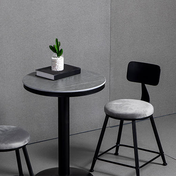 Industrielles rundes Bartisch-Set, 1/2/3-teilig, gesinterter Stein-Bartisch-Set für das Esszimmer