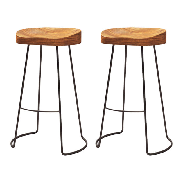 Modern Wood Counter Height Set 1/2/5 Pieces Indoor Natural Counter Set Wood 30"H Stools (Set of 2) Clearhalo 'Bar Furniture' 'furn' 'furn_home_bar_bar_sets' 'Furniture' 'Home Bars & Bar Sets' 'home_bar_bar_sets' 'Kitchen & Dining Furniture' 5864465