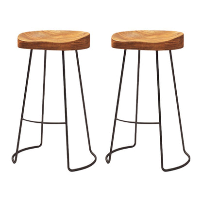 Modern Wood Counter Height Set 1/2/5 Pieces Indoor Natural Counter Set Wood 30"H Stools (Set of 2) Clearhalo 'Bar Furniture' 'furn' 'furn_home_bar_bar_sets' 'Furniture' 'Home Bars & Bar Sets' 'home_bar_bar_sets' 'Kitchen & Dining Furniture' 5864465