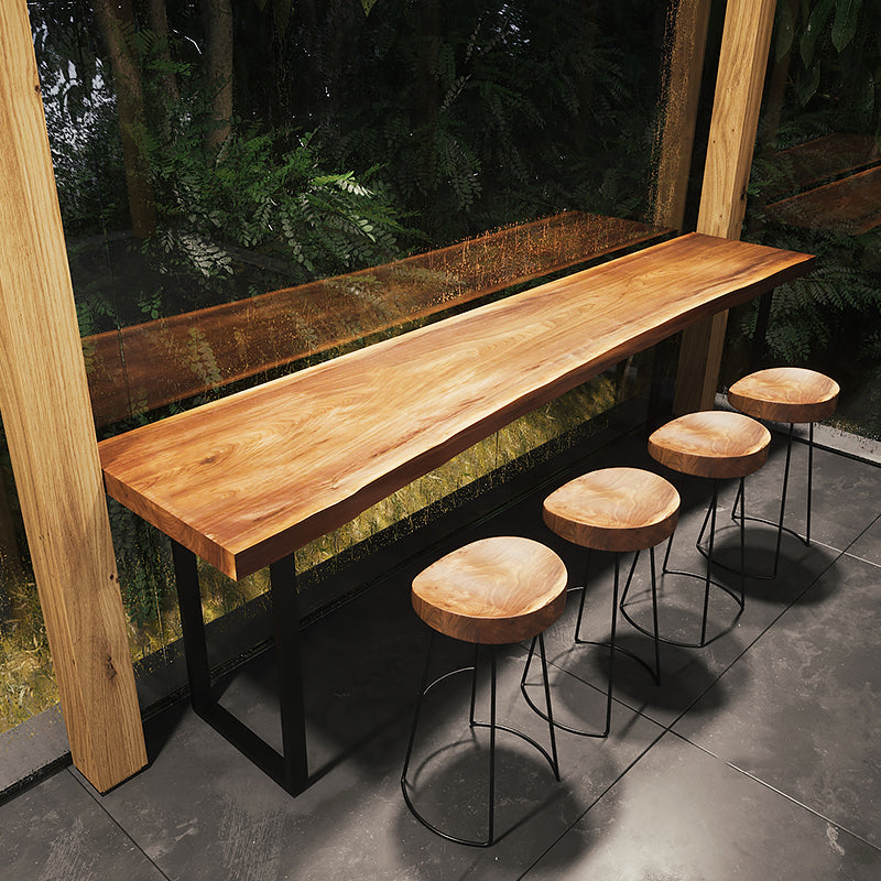 Modern Wood Counter Height Set 1/2/5 Pieces Indoor Natural Counter Set Clearhalo 'Bar Furniture' 'furn' 'furn_home_bar_bar_sets' 'Furniture' 'Home Bars & Bar Sets' 'home_bar_bar_sets' 'Kitchen & Dining Furniture' 5864468