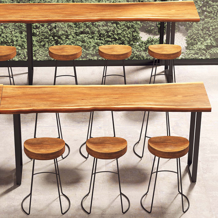 Modern Wood Counter Height Set 1/2/5 Pieces Indoor Natural Counter Set Clearhalo 'Bar Furniture' 'furn' 'furn_home_bar_bar_sets' 'Furniture' 'Home Bars & Bar Sets' 'home_bar_bar_sets' 'Kitchen & Dining Furniture' 5864475