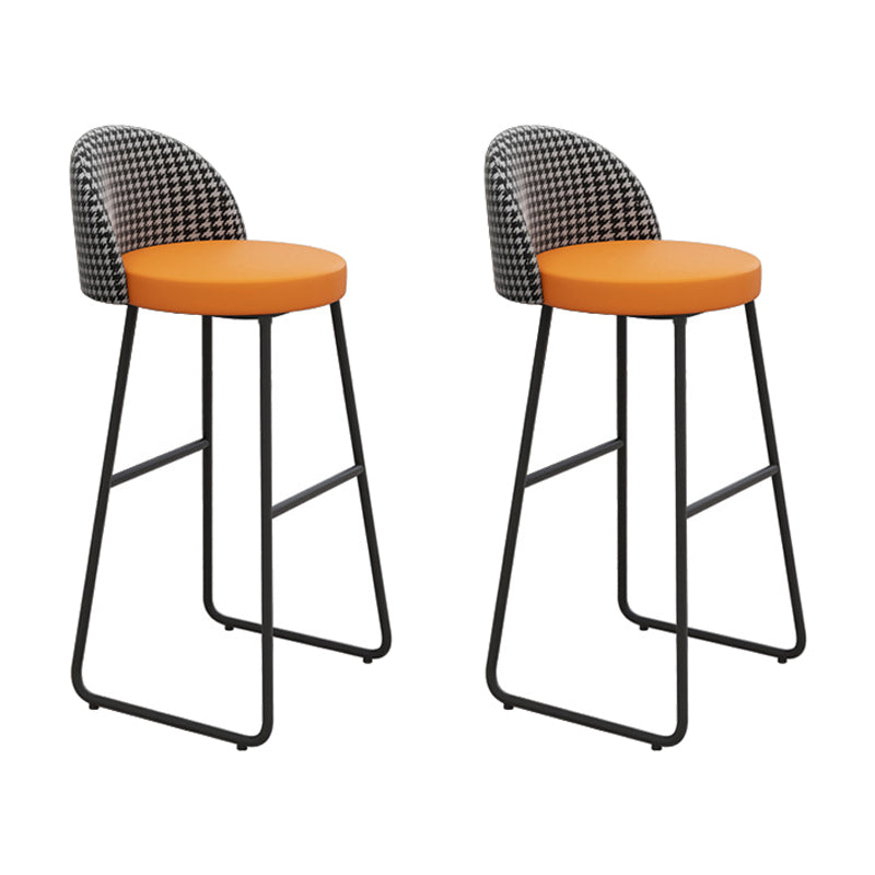 Zeitgenössisches rechteckiges Bartisch-Set, 1/2/7-teilig, mit Leder gepolsterter Thekenhocker