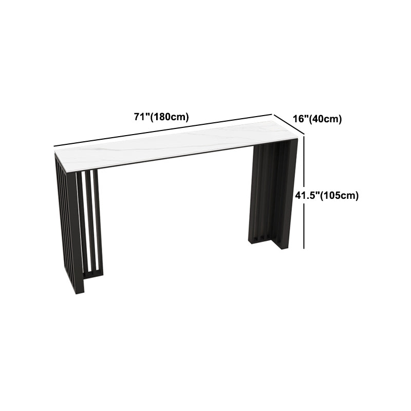 Zeitgenössisches rechteckiges Bartisch-Set, 1/2/7-teilig, mit Leder gepolsterter Thekenhocker
