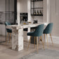 Modern Pub Dining Set 1/2/3/4/5 Pieces Stone Top Rectangle Indoor Counter Height Pub Set 4 Pieces: Table, 3 Stools Clearhalo 'Bar Furniture' 'furn' 'furn_home_bar_bar_sets' 'Furniture' 'Home Bars & Bar Sets' 'home_bar_bar_sets' 'Kitchen & Dining Furniture' 5864514
