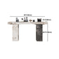 Modern Pub Dining Set 1/2/3/4/5 Pieces Stone Top Rectangle Indoor Counter Height Pub Set Clearhalo 'Bar Furniture' 'furn' 'furn_home_bar_bar_sets' 'Furniture' 'Home Bars & Bar Sets' 'home_bar_bar_sets' 'Kitchen & Dining Furniture' 5864525