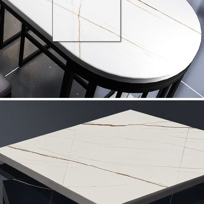 Modern Bar Table Set 1/3/5 Pieces Rectangle Stone Counter Table with Stools for Kitchen Clearhalo 'Bar Furniture' 'furn' 'furn_home_bar_bar_sets' 'Furniture' 'Home Bars & Bar Sets' 'home_bar_bar_sets' 'Kitchen & Dining Furniture' 5864536