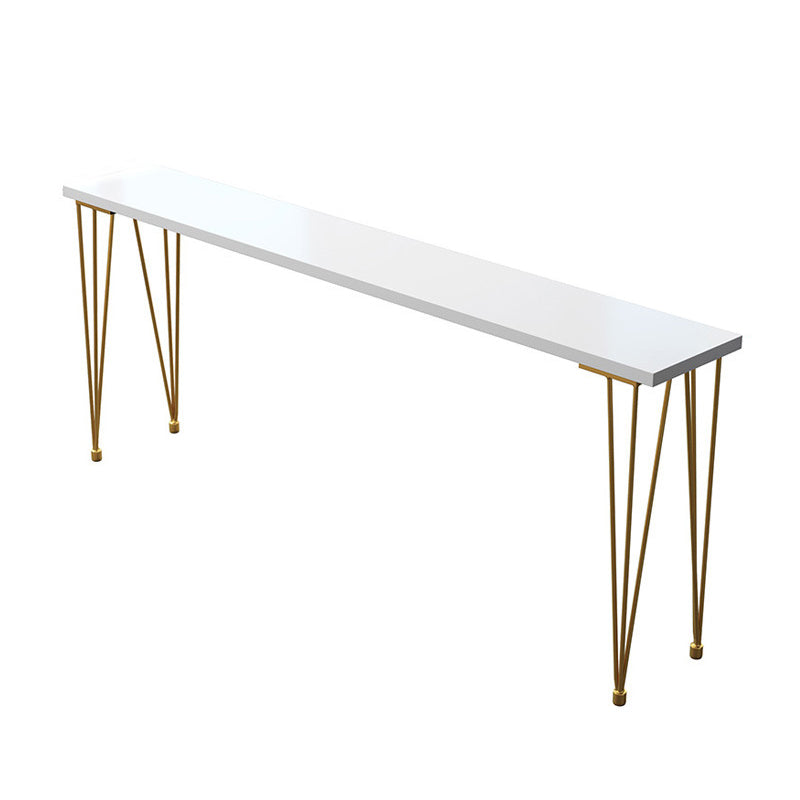 Glam Style 1/2/5/9 Pieces Bar Table Set Rectangle Bar Table with Metal High Stools Clearhalo 'Bar Furniture' 'furn' 'furn_home_bar_bar_sets' 'Furniture' 'Home Bars & Bar Sets' 'home_bar_bar_sets' 'Kitchen & Dining Furniture' 5864550