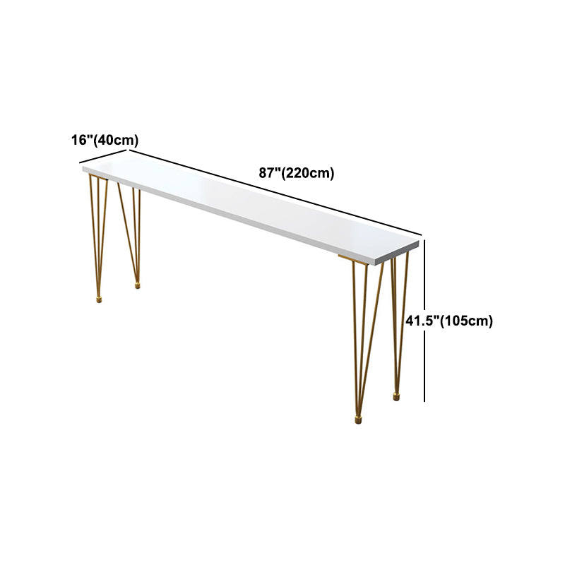 Glam Style 1/2/5/9 Pieces Bar Table Set Rectangle Bar Table with Metal High Stools Clearhalo 'Bar Furniture' 'furn' 'furn_home_bar_bar_sets' 'Furniture' 'Home Bars & Bar Sets' 'home_bar_bar_sets' 'Kitchen & Dining Furniture' 5864562
