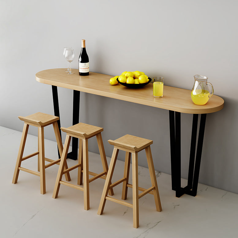 1/2/4/11 Pieces Pub Dining Set Industrial Solid Wood Table and Stool Set for Shop 4 Pieces: Table, 3 Stools Clearhalo 'Bar Furniture' 'furn' 'furn_home_bar_bar_sets' 'Furniture' 'Home Bars & Bar Sets' 'home_bar_bar_sets' 'Kitchen & Dining Furniture' 5864569