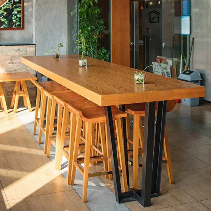 1/2/4/11 Pieces Pub Dining Set Industrial Solid Wood Table and Stool Set for Shop Clearhalo 'Bar Furniture' 'furn' 'furn_home_bar_bar_sets' 'Furniture' 'Home Bars & Bar Sets' 'home_bar_bar_sets' 'Kitchen & Dining Furniture' 5864571