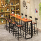 Juego de mesa de Bar Industrial de 1/6/9/11 piezas, mesa de mostrador rectangular de madera de pino con taburetes