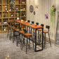 Juego de mesa de Bar Industrial de 1/6/9/11 piezas, mesa de mostrador rectangular de madera de pino con taburetes