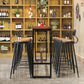 Juego de mesa de Bar Industrial de 1/6/9/11 piezas, mesa de mostrador rectangular de madera de pino con taburetes