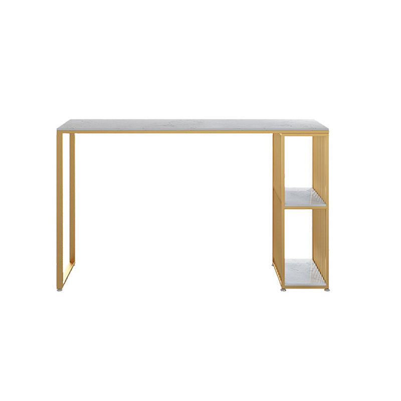 Modern 1/3 Pieces Bar Table Set Rectangle Stone Counter Table for Living Room