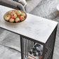 Modern 1/3 Pieces Bar Table Set Rectangle Stone Counter Table for Living Room