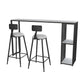Modern 1/3 Pieces Bar Table Set Rectangle Stone Counter Table for Living Room