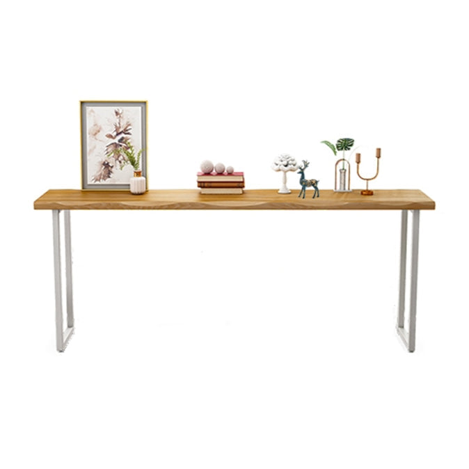Modern Rectangular Pub Table Set 1/3 Pieces Wooden Counter Table with Backless Stools Wood 118"L x 18"W Clearhalo 'Bar Furniture' 'furn' 'furn_home_bar_bar_sets' 'Furniture' 'Home Bars & Bar Sets' 'home_bar_bar_sets' 'Kitchen & Dining Furniture' 5864645