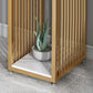 Modern 1/3 Pieces Bar Table Set Rectangle Stone Counter Table with High Stools for Kitchen