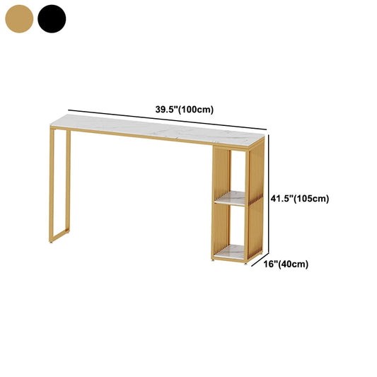 Moderna mesa de mesa de barra de 1/3 piezas Rectángulo de contador de piedra con taburetes altos para la cocina